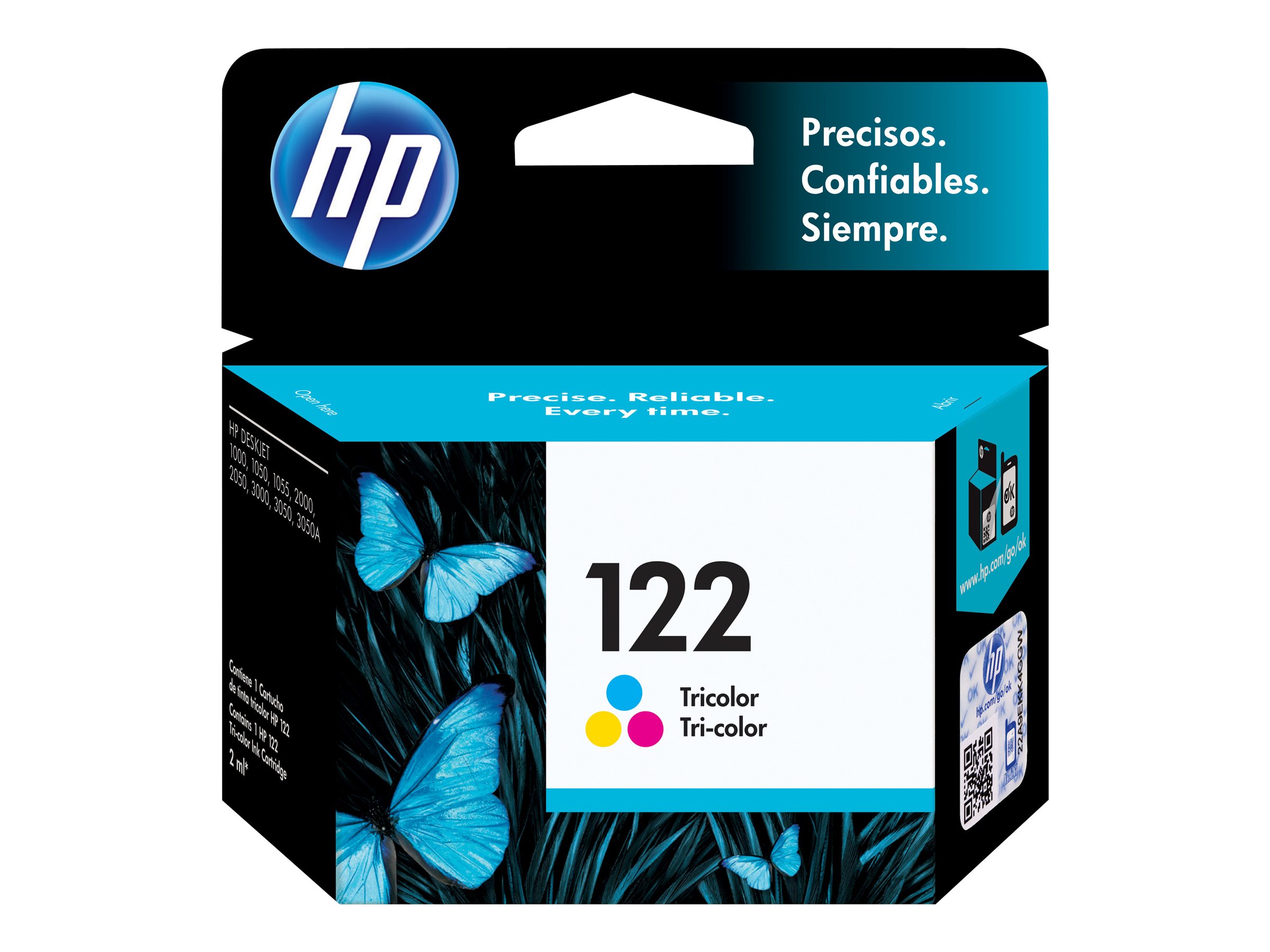 HP 122 – yellow, cyan, magenta – original – ink cartridge