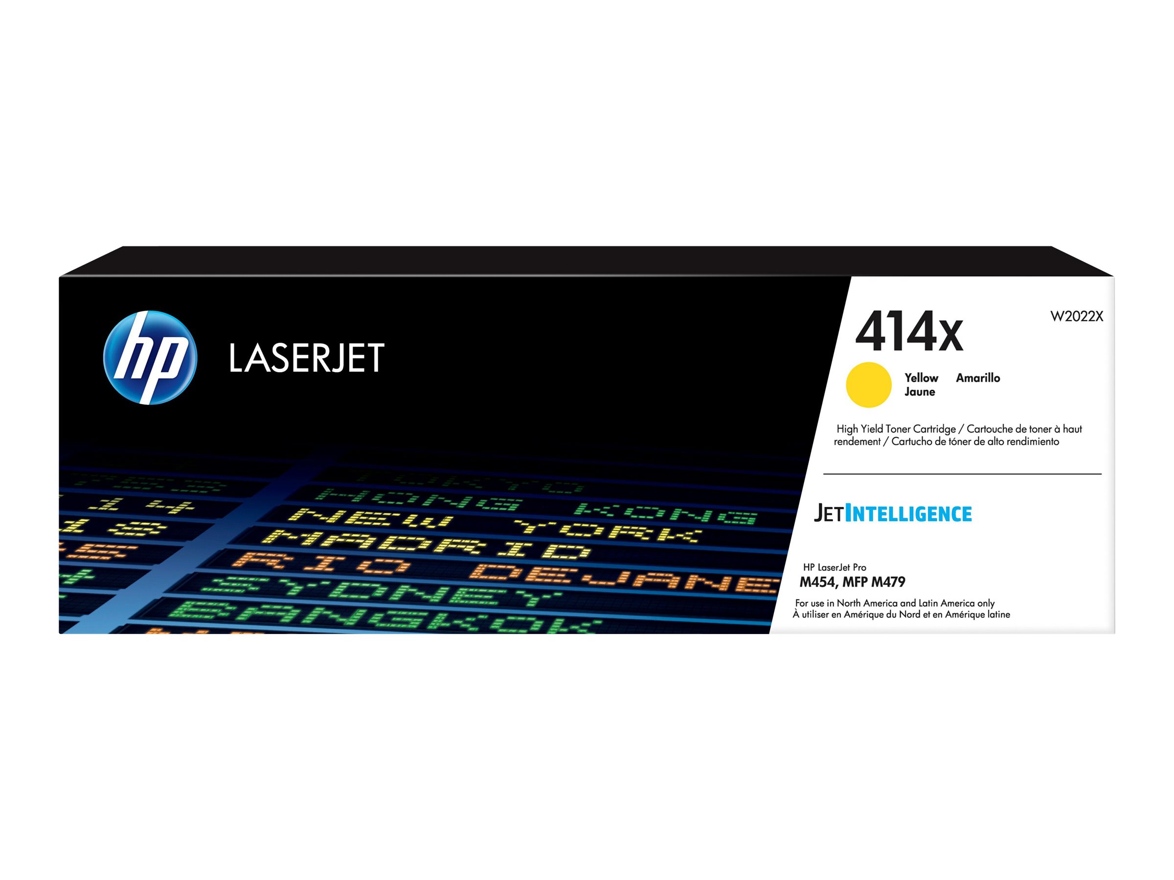 HP 414X – High Yield – yellow – original – LaserJet – toner cartridge (W2022X)