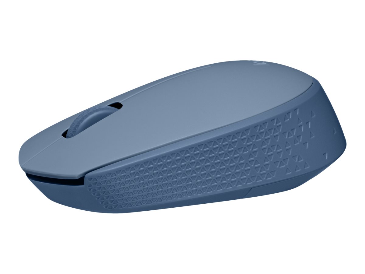 Logitech M170 Wireless Mouse, Ambidextrous, Blue Gray – mouse – 2.4 GHz – blue/gray