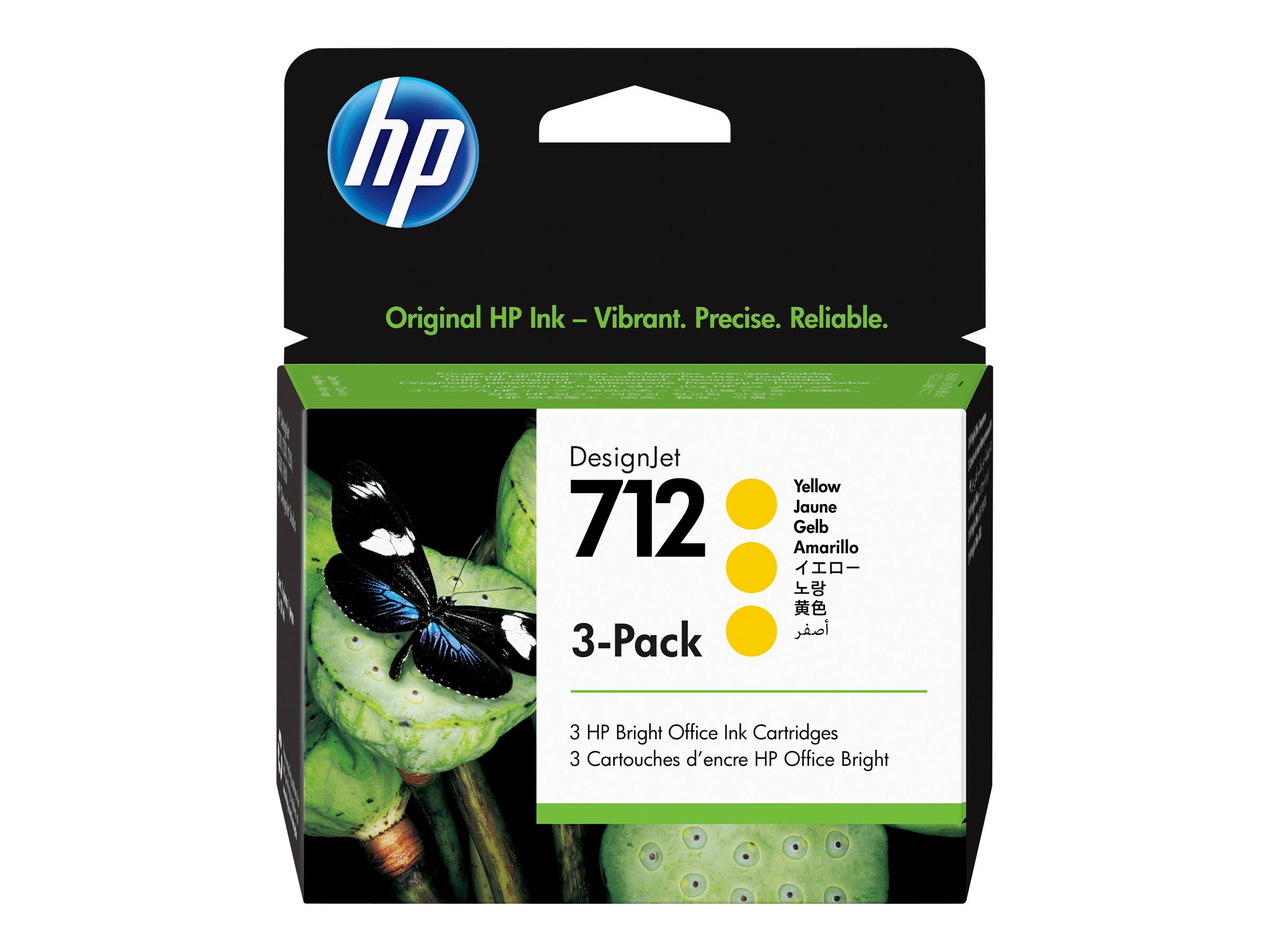 HP 712 – 3-pack – yellow – original – DesignJet – ink cartridge