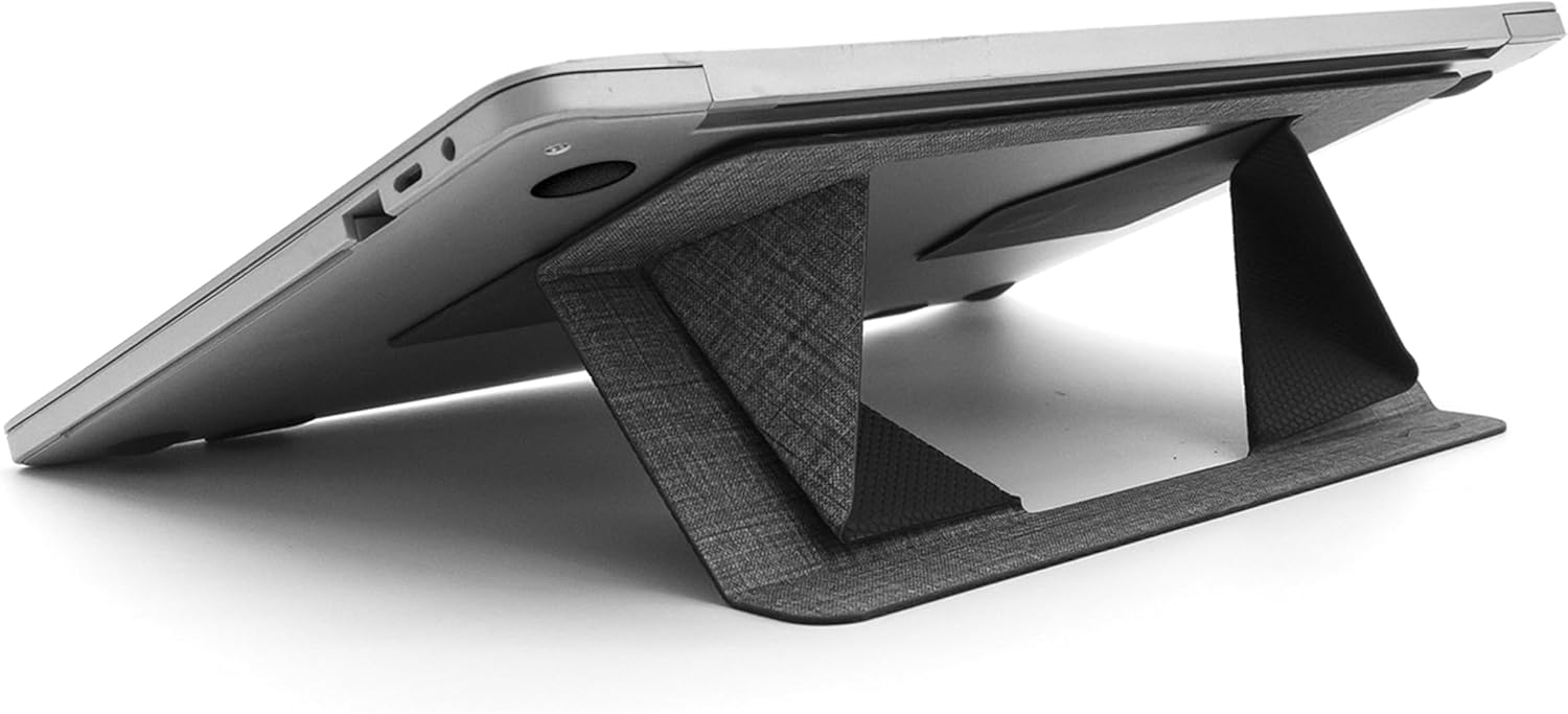 NomadLabs – Foldable Laptop Stand – Lightweight Portable Laptop Stand for Travel – Easy Setup – Ultra-Thin Design – Vegan Leather – Fiberglass