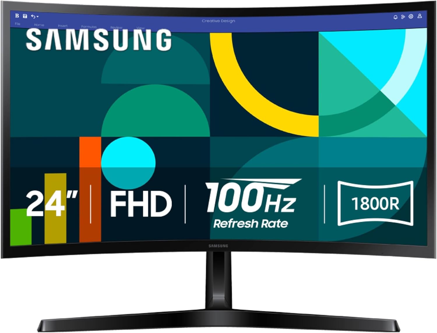 Samsung Essential S3 S24D366GAN – LED monitor – curved – Full HD (1080p) – 24