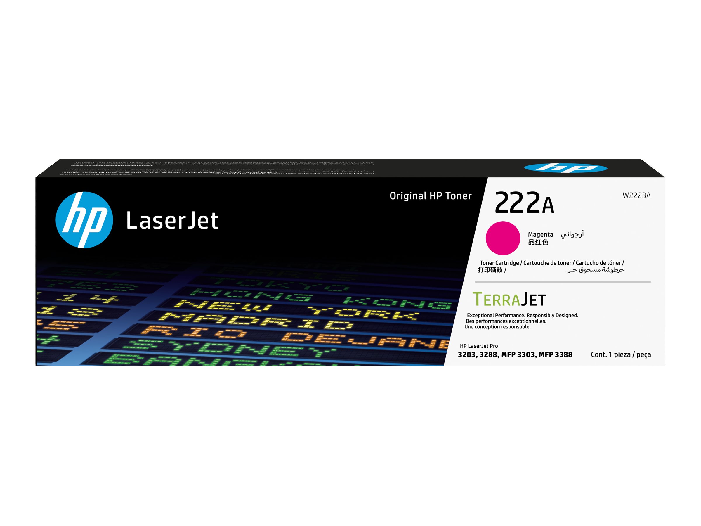 HP 222A – magenta – original – LaserJet – toner cartridge (W2223A)