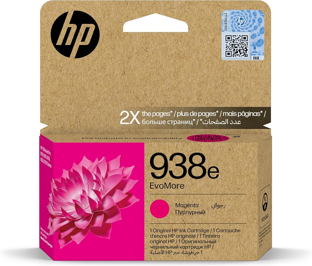 HP #938e EvoMore Magneta Ink